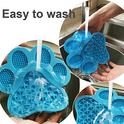 Dog Lick Pad, Dog Feeding Mats Slow Eating Pet Mat with Super Suction for Dogs Licking Peanut Butter, Pet Bathing, Grooming Training (Turquoise) - Image 6