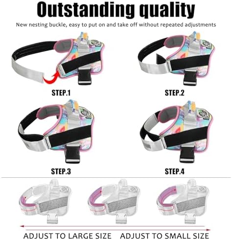 Dog Harness, No-Pull Reflective Dog Vest, Breathable Adjustable Pet Harness with Handle for Outdoor Walking - No More Pulling, Tugging or Choking (X-Large (Pack of 1), OilPainting) - Image 3