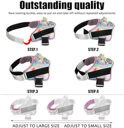 Dog Harness, No-Pull Reflective Dog Vest, Breathable Adjustable Pet Harness with Handle for Outdoor Walking - No More Pulling, Tugging or Choking (X-Large (Pack of 1), OilPainting) - Image 3