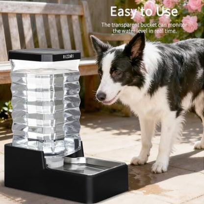 RIZZARI 10L Gravity Dog Water Bowl Dispenser: Wide Mouth Filter-Free Design - Image 7