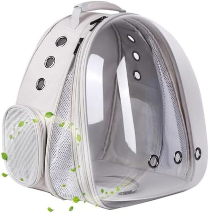 Front Expandable Cat Backpack, Fit up to 20 lbs, Space Capsule Bubble Window Pet Carrier Backpack for Large Fat Cat and Small Puppy by halinfer