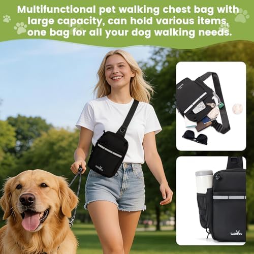 Dog Training Pouch with Removable Pocket, Dog Treat Pouch Waist Belt Clip for Hands-Free Training, Built in Water Bottle Holder, 3 Ways to Wear - Image 2