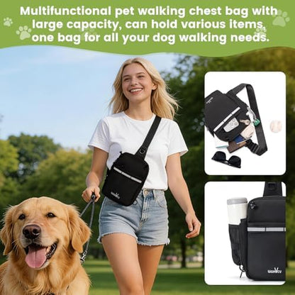 Dog Training Pouch with Removable Pocket, Dog Treat Pouch Waist Belt Clip for Hands-Free Training, Built in Water Bottle Holder, 3 Ways to Wear - Image 2