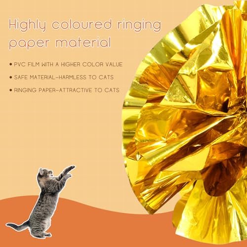 Andiker Cat Crinkle Balls, 2.36 Inches 6 Colors 12pcs Cat Balls Chew and Chase Kitten Mylar Crinkle Ball Lightweight Cats Toys for Indoor Cats to Keep Fit and Active(12pcs) - Image 4