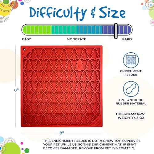 SodaPup Peace eMat – Durable Enrichment Feeder Made in USA from Non-Toxic, Pet-Safe, Food Safe Rubber for Mental Stimulation, Avoiding Overfeeding, Fresh Breath, Digestive Health, Calming, & More - Image 5