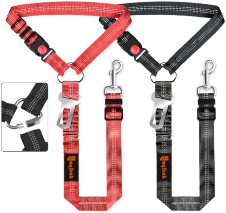 Laqibak Removable Dog Seat Belt Harness for Car, 3 in 2 Pet Seatbelt Leash by laqibakProductcollection