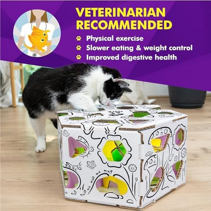 Cat Amazing HEX – Interactive Cat Treat Puzzle Box & Puzzle Feeder – Treat Maze Box for Indoor Cats – Enrichment Food Dispenser Toy! - Image 4