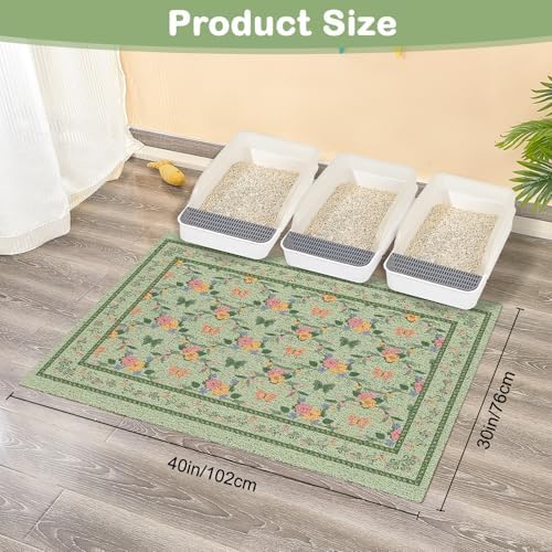 Unicorn Catcher 40"x30" Cat Litter Mat Non-Slip Washable Litter Box Mat - Image 6