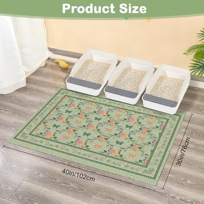 Unicorn Catcher 40"x30" Cat Litter Mat Non-Slip Washable Litter Box Mat - Image 6