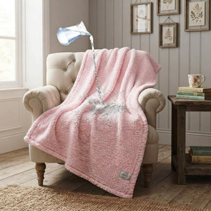 Waterproof Dog Blanket Reversible Fluffy Pet Bed Cover Pink Puppy Blankets Leakproof Sofa Couch Washable Cover Cat Pet Blanket for Warm-S - Image 4