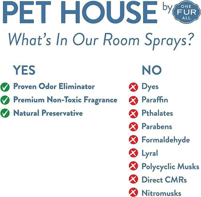 One Fur All Room Spray for Pet Odor, 4 OZ Concentrated Pet Friendly Air Freshener, Apple Cider Pack of 1