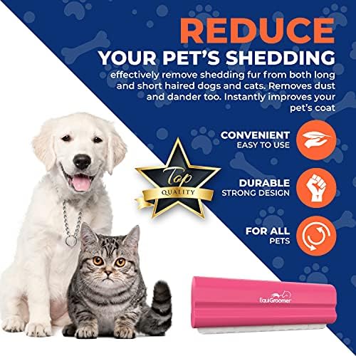 EquiGroomer 5-Inch Undercoat Deshedding Brush for Dogs & Cats, Pink - Image 5
