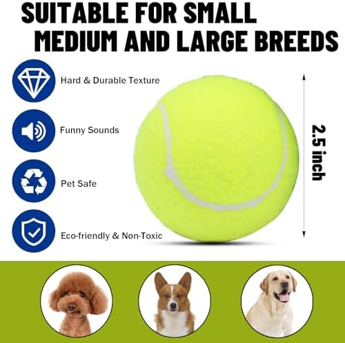 Magicorange Dog Tennis Balls, 20 Pack 2.5 inch Squeaky Tennis Balls - Image 2