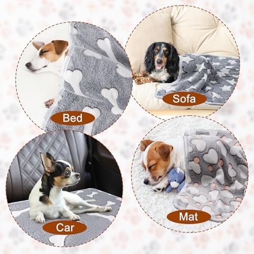 1 Pack 3 Blankets for Dog Puppy Cat (Large 41x31'', Star, Bone, Love) - Image 4