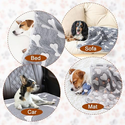 1 Pack 3 Blankets for Dog Puppy Cat (Large 41x31'', Star, Bone, Love) - Image 4