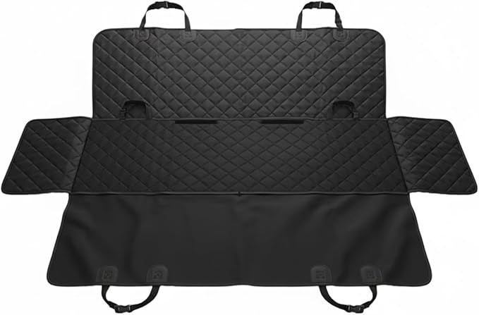 Upgraded Dog Car Seat Cover for Back Seat 600D Heavy Duty Waterproof & Scratchproof Pet Hammock, Non-Slip Back Seat Protector for Dogs, Universal Fit for Cars, SUVs & Trucks