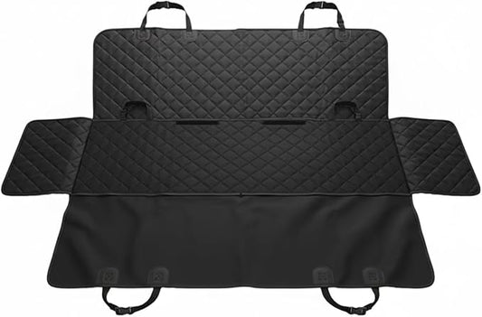 Upgraded Dog Car Seat Cover for Back Seat 600D Heavy Duty Waterproof & Scratchproof Pet Hammock, Non-Slip Back Seat Protector for Dogs, Universal Fit for Cars, SUVs & Trucks