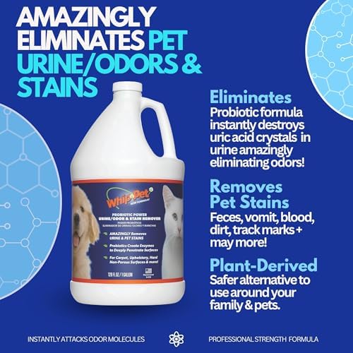 Whip-Pet Pet Odor Eliminator and Stain Remover - Enzymatic Cleaner for Dog Urine and Carpet Odor Eliminator - Pet Odor Remover - 128 fl oz / 3.78L - Image 5