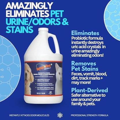 Whip-Pet Pet Odor Eliminator and Stain Remover - Enzymatic Cleaner for Dog Urine and Carpet Odor Eliminator - Pet Odor Remover - 128 fl oz / 3.78L - Image 5