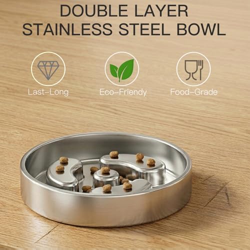 Slow Feeder Dog Bowls, 1Cup for Small Puppy, 2Pack - Image 2