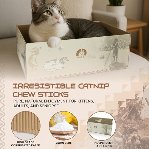 5 Pack Cat Scratching Boards | Reversible Cardboard Cat Scratcher with Catnip | Corrugated Cardboard cat Scratcher | Indoor Cat Scratch Pad | Durable Cat Scratcher Box | 16.34" L x 11.42" W x 5.51" H - Image 6
