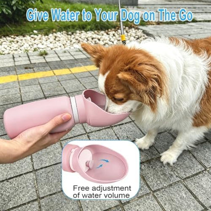 Dog Water Bottle Portable, Large Wide-Mouth Drinking Bowl (Pink) - Image 4