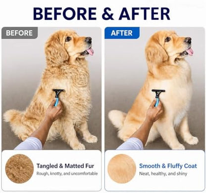 Undercoat Rake for Dogs,Deshedding Dematting Comb for Mats &Tangles Removal - Image 3