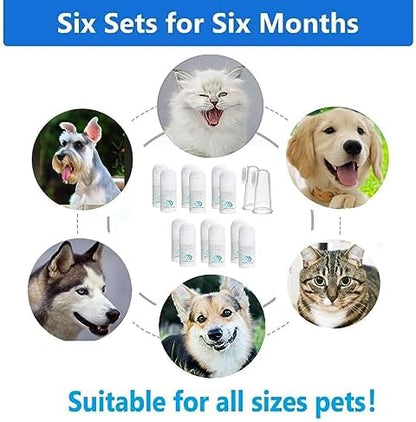 Pet Toothbrush for Small to Large Dogs Cats,Soft High Grade Finger Toothbrush,Teeth Oral Cleaning,Dental Care, 1 Set for Two Fingers White (12) - Image 6