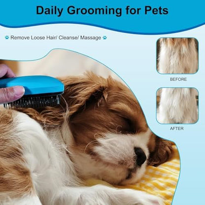 Puppy Brush for Small Dogs - Soft Dog Brush （Blue） - Image 5