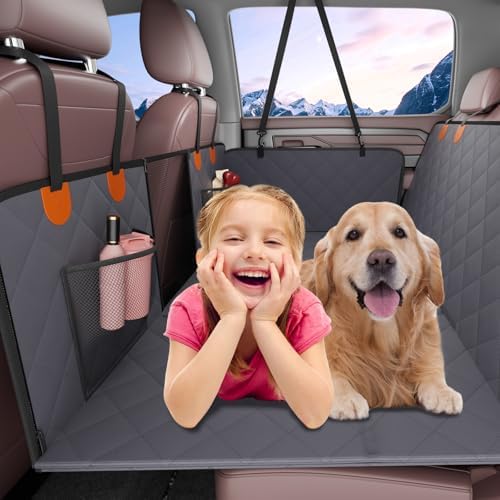 VEVOR XL Truck Dog Back Seat Extender for Dogs,Truck Dog Seat Cover Hard Bottom Support 400lbs,Dog Hammock for Truck,Hard Bottom Dog Seat Cover for Full Size F150/RAM1500/Silverado Crew Cab Pickup by VEVOR