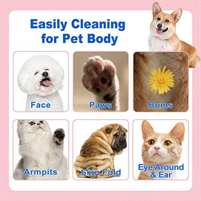 DR.EASY Super Caring Pet Wipes 100ct for Dogs and Cats, Cleans Ears, Face, Butt, Body and Eye Area – Convenient, Ideal for Home or Travel - Image 3