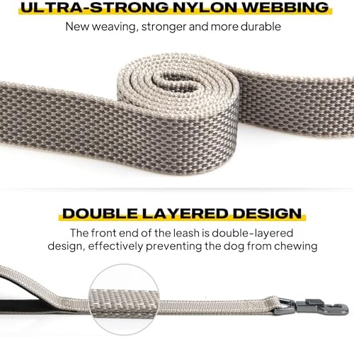 Fida Heavy Duty Dog Leash for Medium Large Dogs, 4 FT, Dual Padded Handles - Image 3
