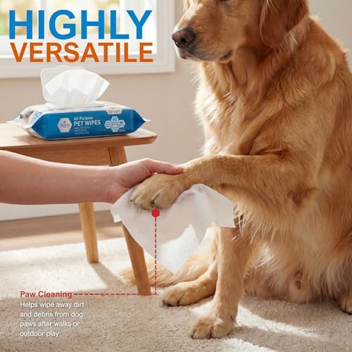 MED PRIDE Hypoallergenic Cat Wipes with Aloe Vera,Alcohol-Free,60 Count - Image 4