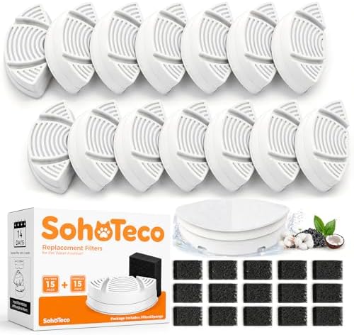Official Replacement Filters for Pet Water Fountain by SohoTeco