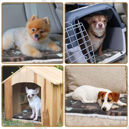 Tuanse 4 Pack Soft Pet Bed Mat Small Dog Crate Fleece - Image 5