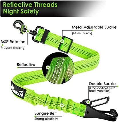 SlowTon Dog Car Seat Belt, 3 in 1 Latch Bar Attachment Dog Safety Seatbelt - Image 5