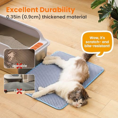 Cat Litter Mat, Double Layer Honeycomb Litter Box Mat - Image 6