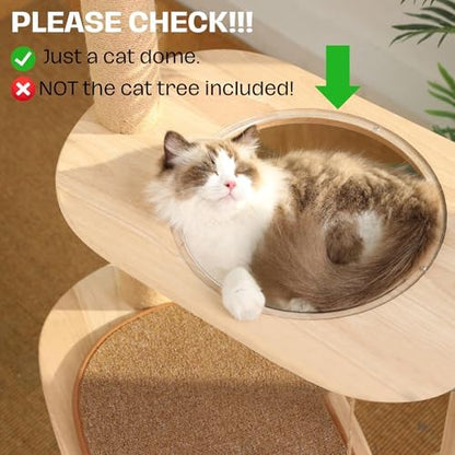11.8" Acrylic Dome Clear Plastic Pet Cat Bubble Window Capsule Space Cover, Transparent Furniture Replacement for Nest Bed Hammock Catching Tree Shelves Window Perch Accessories, Cat Tree Not Included - Image 4