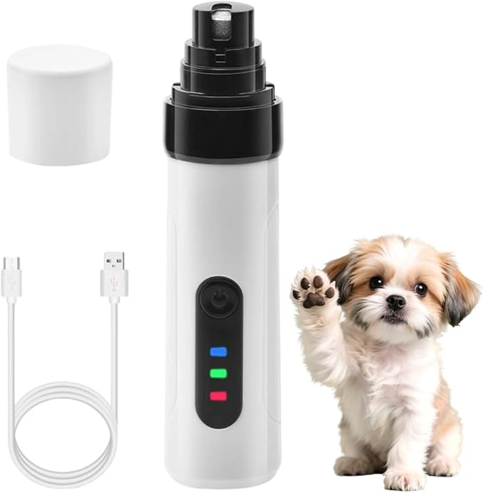 Dog Nail Grinder, 2026 New Silent Pet Nail Grinder, Electric Dog Nail Trimmers with 2 Speed, Quiet Pet Nail Trimmer for Small Medium Large Cats Dogs (Standard)