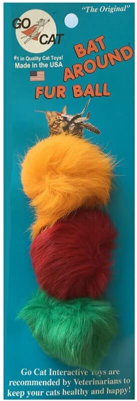 3 Count of Bat Arounds: Fur Ball Cat Toy from Da Bird - Image 2