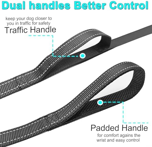 10FT Dog Leash with Traffic Handle Reflective Large Medium Dogs - Image 2