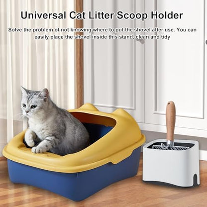 Cat Litter Scoop Holder, Scooper Storage Caddy, Scoop Stand, White - Image 2