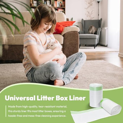 30 Pack Litter Box Liners, Large Drawstring Cat Litter Bags for Standard Litter Box Jumbo, Thick, Heavy Duty & Leak Proof, Easy Clean Unscent Litter Pan Box Liners for Pet Cats, 36" x 19" - Image 7