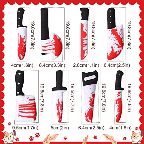 Honoson 8 Pcs Cat Catnip Toys Horror Knife Shaped Kitten Catnip Crinkly Sound Toys Indoor Outdoor Exercise for All Cat Breeds, 7.8 Inches - Image 2