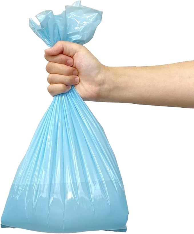 BOS Amazing Odor Sealing Dog Poop Bags - Durable and Unscented [Size: M, Color: Light Blue] (90 Count, Pack of 1) (90 Bags)