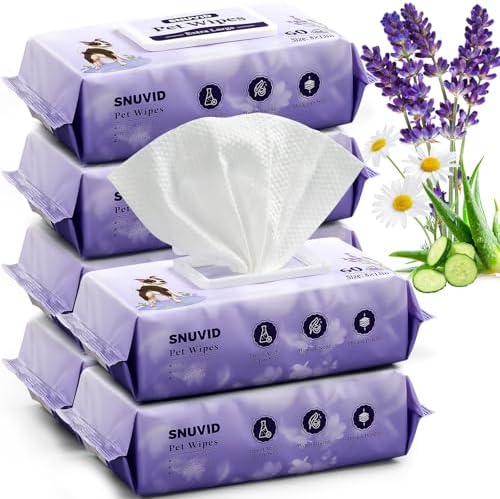 Extra Large 8“ x 13" Dog Wipes, Hypoallergenic, Lavender Scented, Plant-Based Grooming Wipes for Deodorizing & Hydrating Paws, Body, Butt, Ears & Coat - 360 Count by Unknown