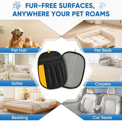 Electrostatic Pet Hair Removal Glove, Five-Finger, Grooming Mitt - Image 4