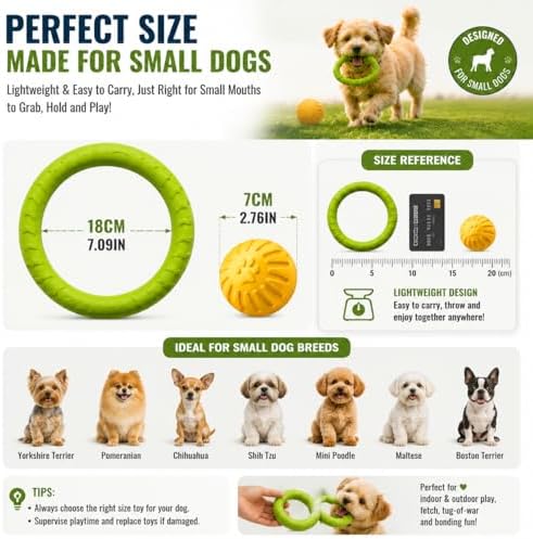 Small Green Dog Tug Toy, Floating Water Ring - Image 5