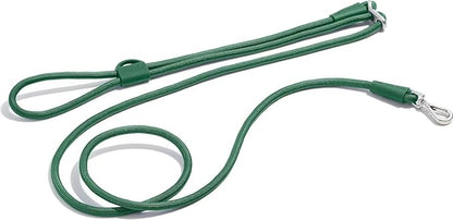 Wild One Hands-Free Adjustable Rope Dog Leash, Standard: 4' to 8.5' Long, .5" Wide, Adjustable for Crossbody, Waist & Handheld, Spruce