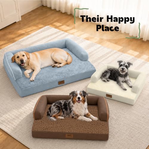 MEKIY Orthopedic Washable Dog Bed with Bolster for Medium to Large Dogs - Image 6